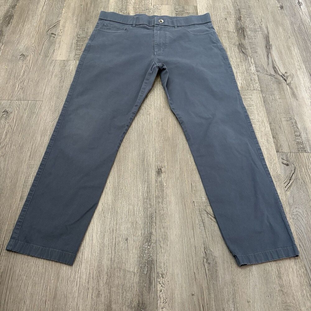 Greyson Pants Mens 34x32 Blue Performance Golf Stretch 5 Pocket Chino Twill